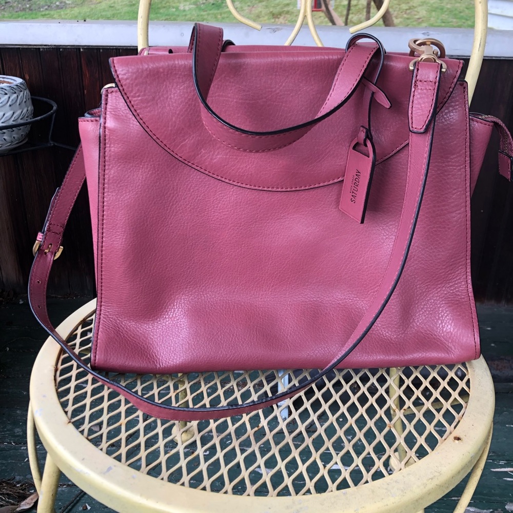 Kate Spade Dusty Rose Pebble Leather Saturday Purse
